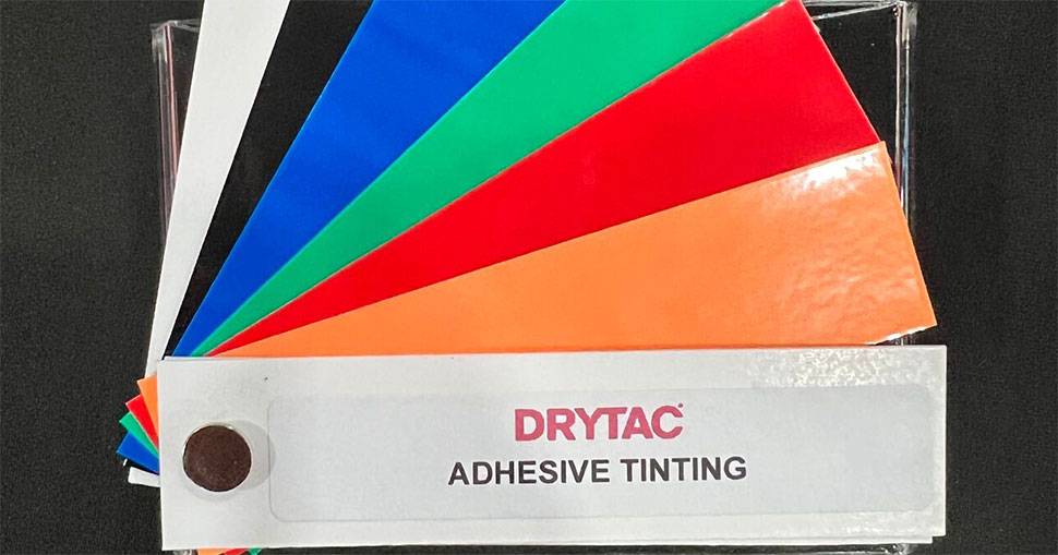 Ensuring accuracy and quality with coloured adhesives.
