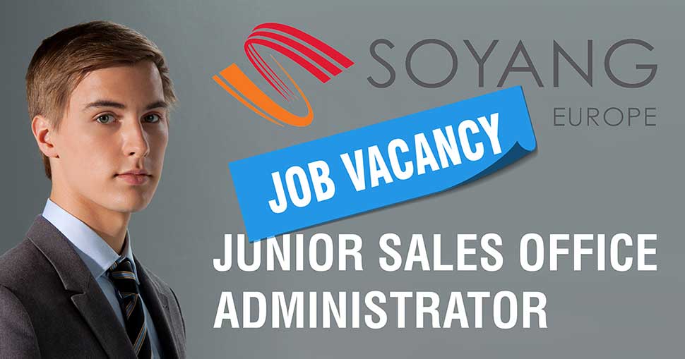 Soyang are Hiring: Junior Sales Office Administrator.