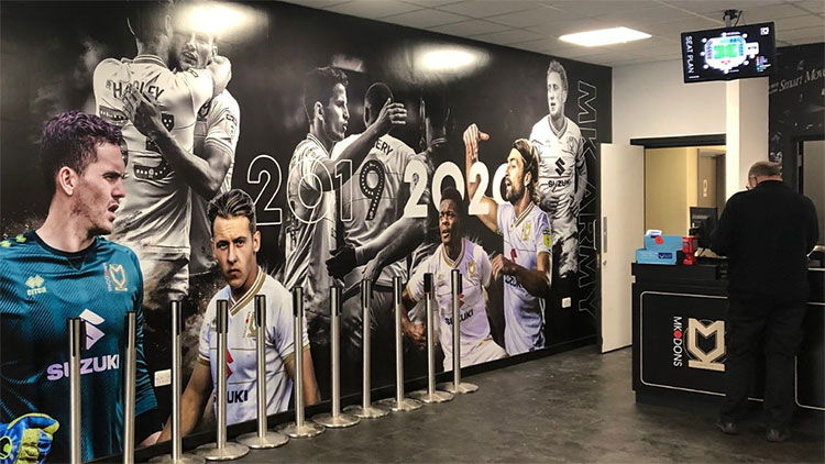 MK Dons kicked off new year with 'amazing' new Drytac graphics.
