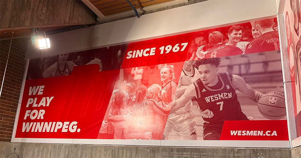 The Winnipeg-based print provider used Drytac Polar Grip and Drytac ReTac Smooth 150 to produce a series of eye-catching wall murals for a local university.