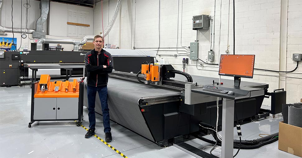 Signage and vehicle wrap specialist Auto Trim boosts production speed and capacity with Kongsberg digital finishing “beast”.