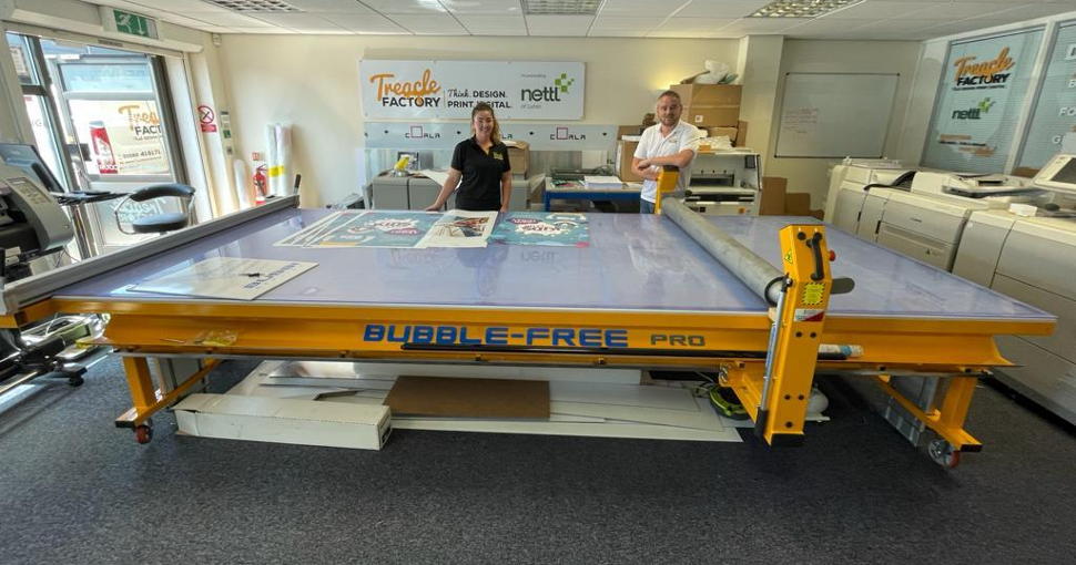Treacle Factory invests in Mimaki UCJV300-160 Easymount 1600 and a BubbleFree Pro from Josero.