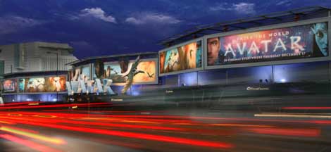 Avatar billboards on Cromwell Road