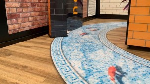 Surface solutions specialist Novograf used Soyang Bild Ceramic to create eye-catching applications for Pets at Home stores and for its own stand at the Surface Design Show.