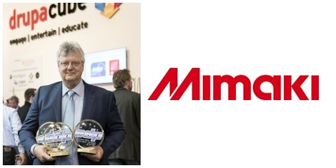The awards were accepted by Mike Horsten, General Manager Marketing of Mimaki EMEA, at a special ceremony held during drupa 2016.