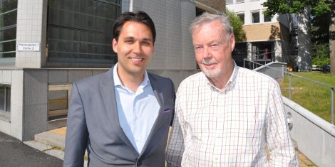 Alexander Pierrou, R&D Spandex General Manager Nordics and Jan Skantze, member of Schneidler Grafiska's founding family.
