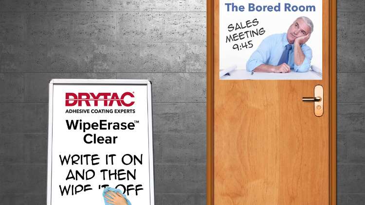 WipeErase Clear enables print service providers to quickly and easily create custom-printed, removable, high quality, dry erase graphics that stick to virtually any smooth surface.
