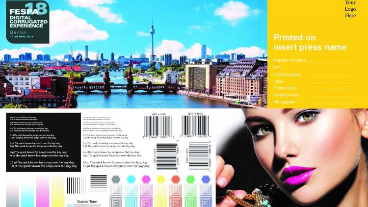 FESPA's Digital Corrugated Experience sample comparison print file.
