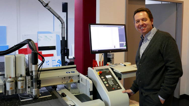 Frederik Möller oversees a range of applications on the Zünd G3.
