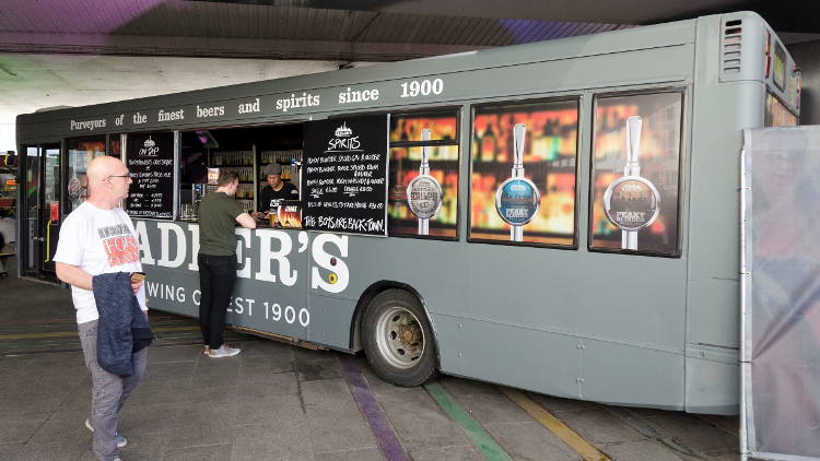 Fourth generation sign writers HNS Signs were delighted to be approached by Sadlers after recently completing a more conventional sign painting project for them at the their new taproom in Quinton.