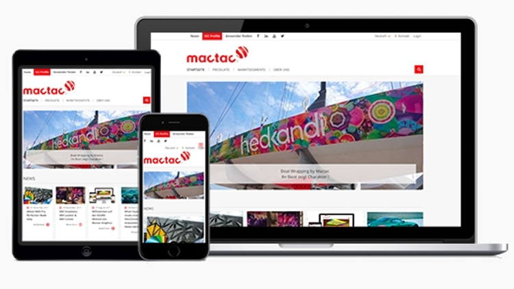 New user friendly Mactac website features quick, easy access to product information and more.