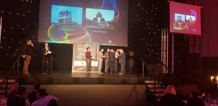 Mission Motorsport collecting Award