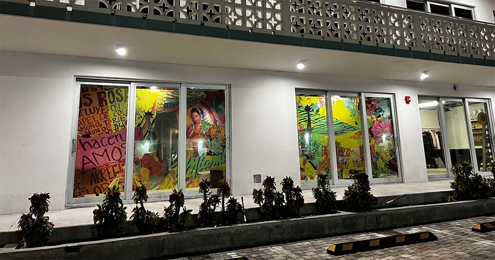 Anabella Bergero and Mimaki USA celebrate Latinx heritage with Drytac window graphics.