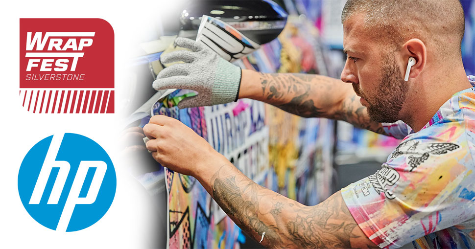 The HP pit garage area will feature a wrapped TESLA car, printed using HP Latex technology.