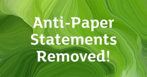 Two Sides anti-paper statements removed